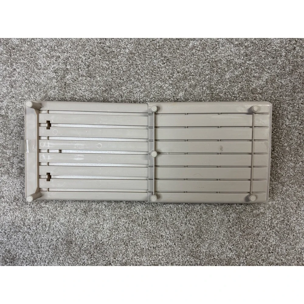 Expandable Dish Drying Rack Beige Plastic Chrome Wire Kitchen Counter Organizer
